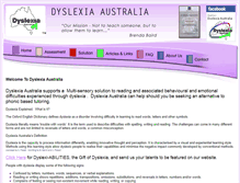 Tablet Screenshot of dyslexia-australia.com.au